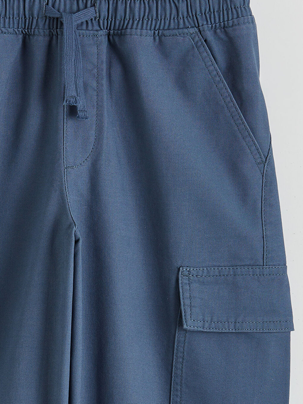 İndigo Beli Lastikli Erkek Çocuk Kargo Pantolon-2