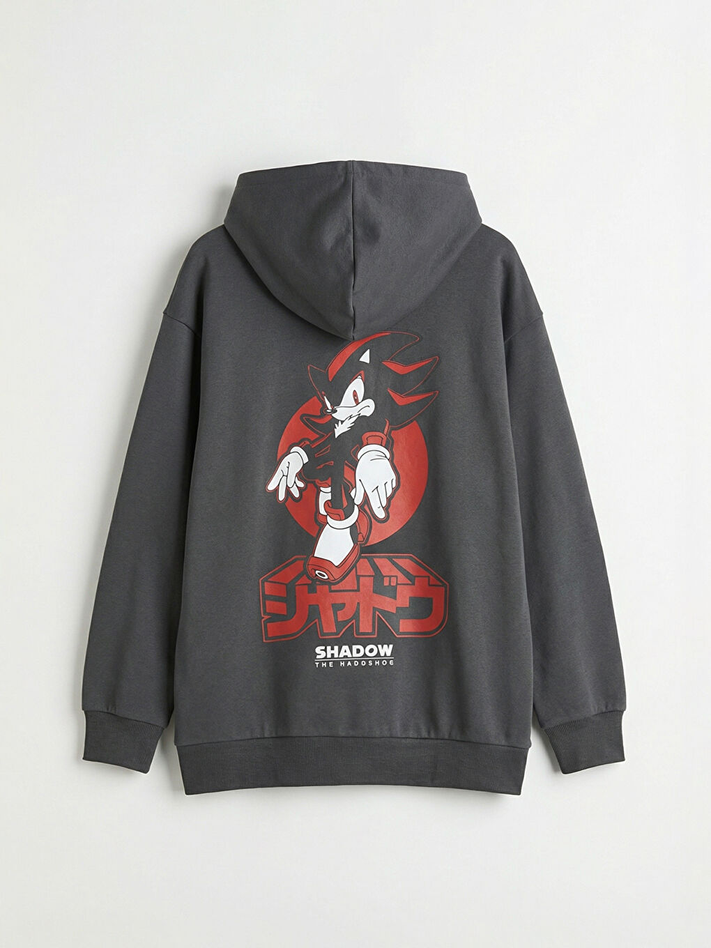 Antrasit Kapüşonlu Sonic Baskılı Erkek Çocuk Sweatshirt-2