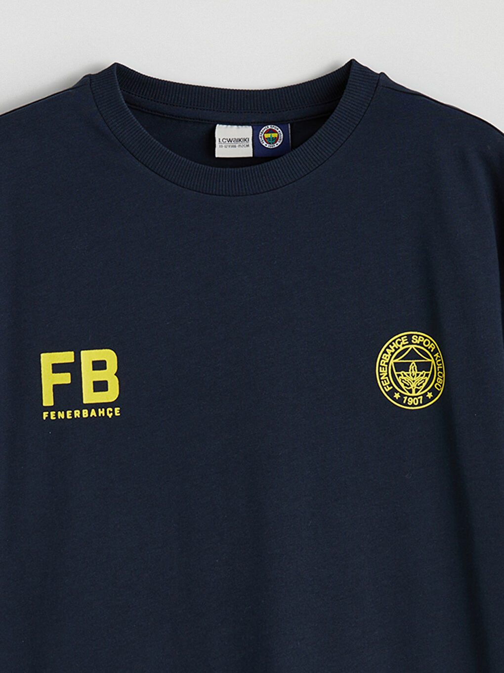 Lacivert Fenerbahçe Baskılı Erkek Çocuk Tişört-1