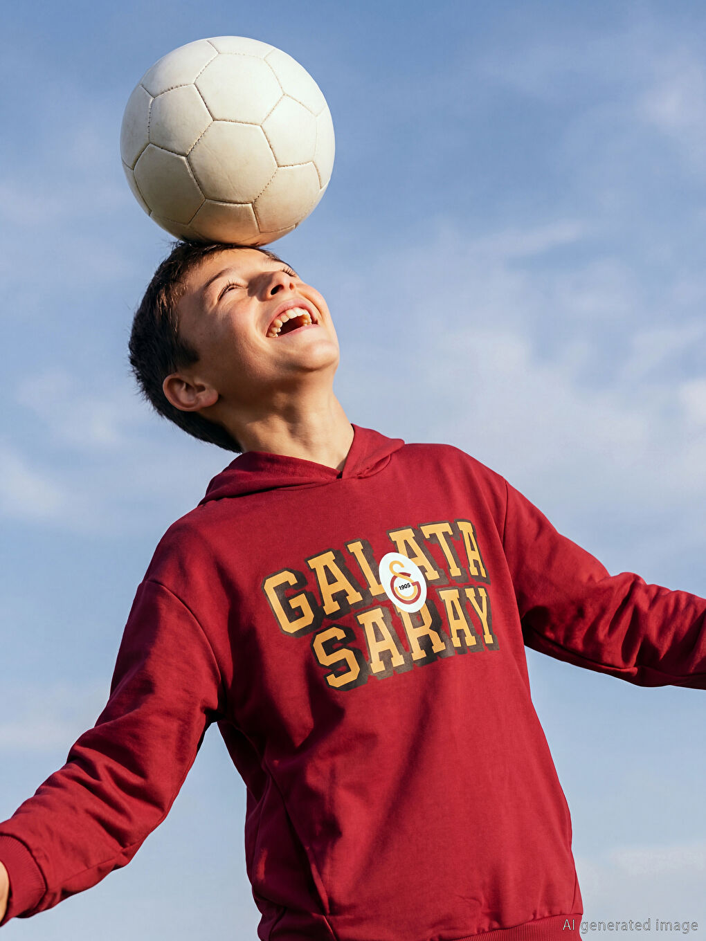 Kırmızı Galatasaray Baskılı Erkek Çocuk Sweatshirt