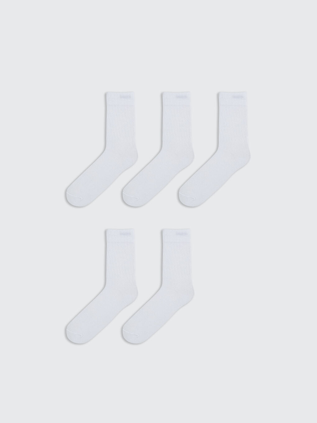 Beyaz Erkek Soket Çorap 5'li