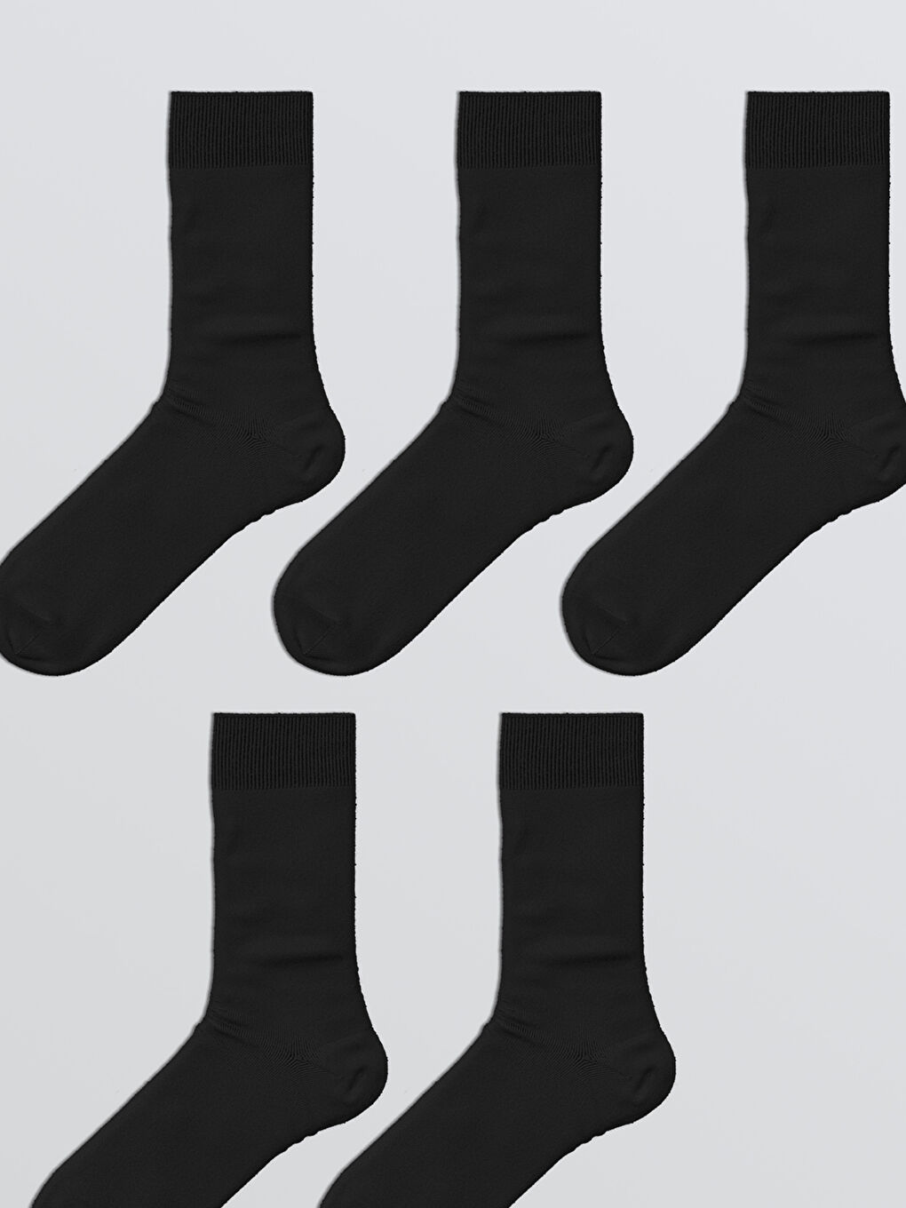 Siyah Basic Erkek Soket Çorap 5'li -1