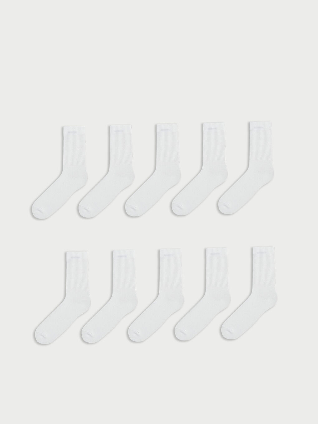 Beyaz Erkek Soket Çorap 10'lu