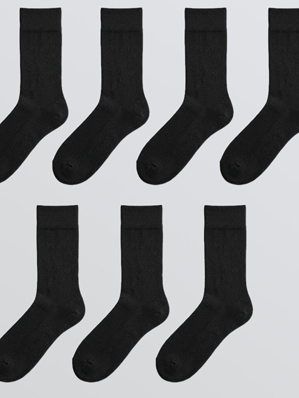 Siyah Erkek Soket Çorap 7'li-1