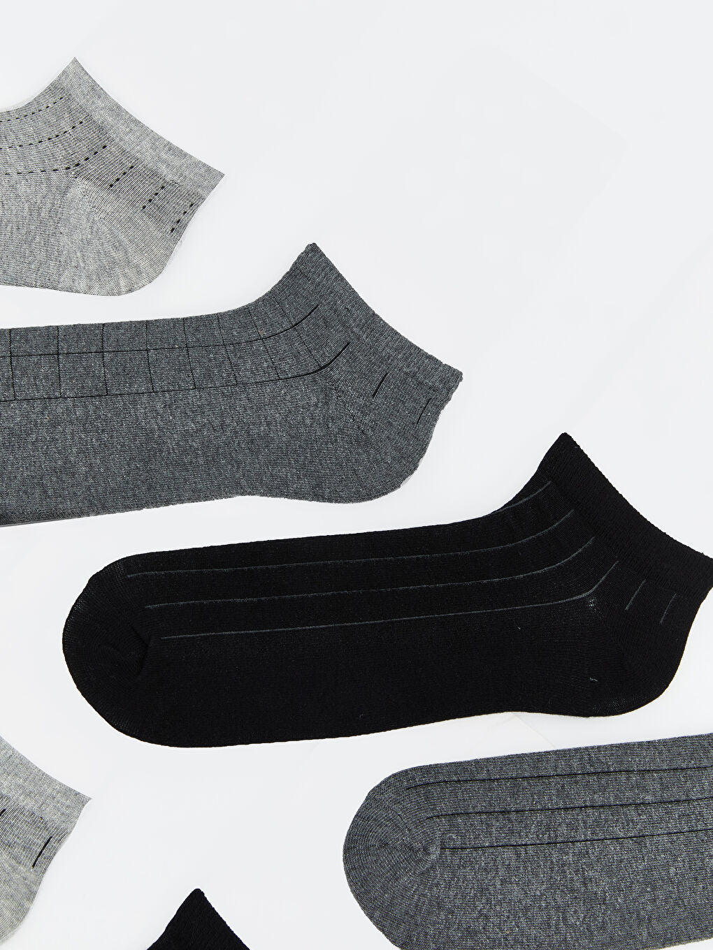 Karışık Desenli Erkek Patik Çorap 7'li-1