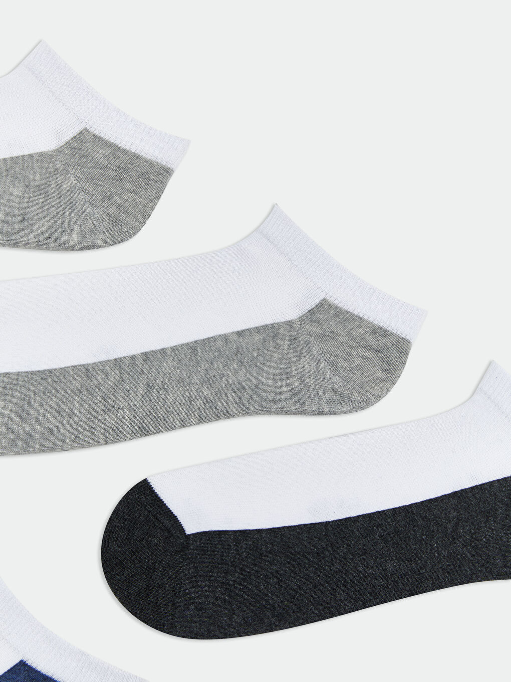 Color Block Men's Trainer Socks 5 Pack-2