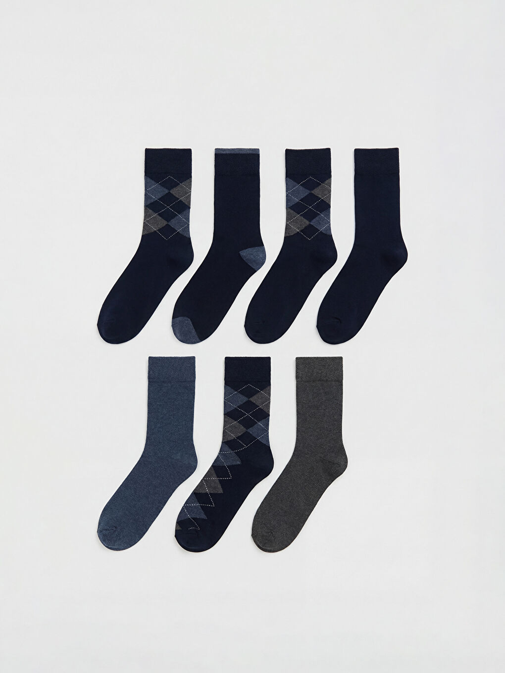 Karışık Desenli Erkek Soket Çorap 7'li Paket