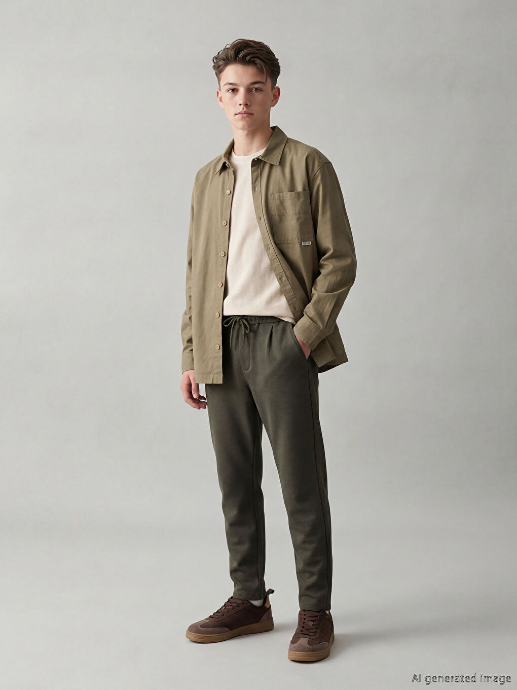 Elastic Waist Boys' Trousers