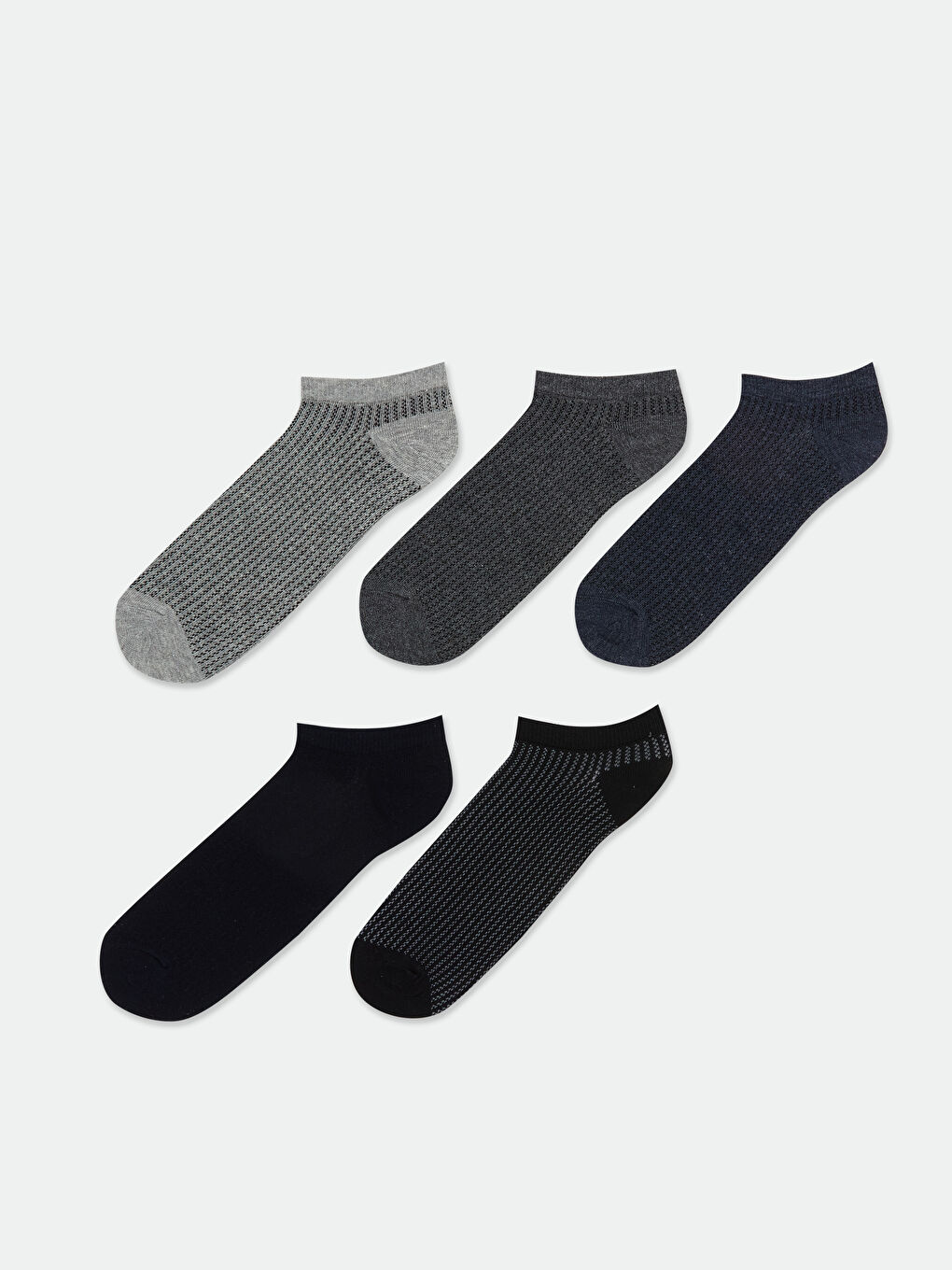 Karışık Desenli Erkek Patik Çorap 5'li-0