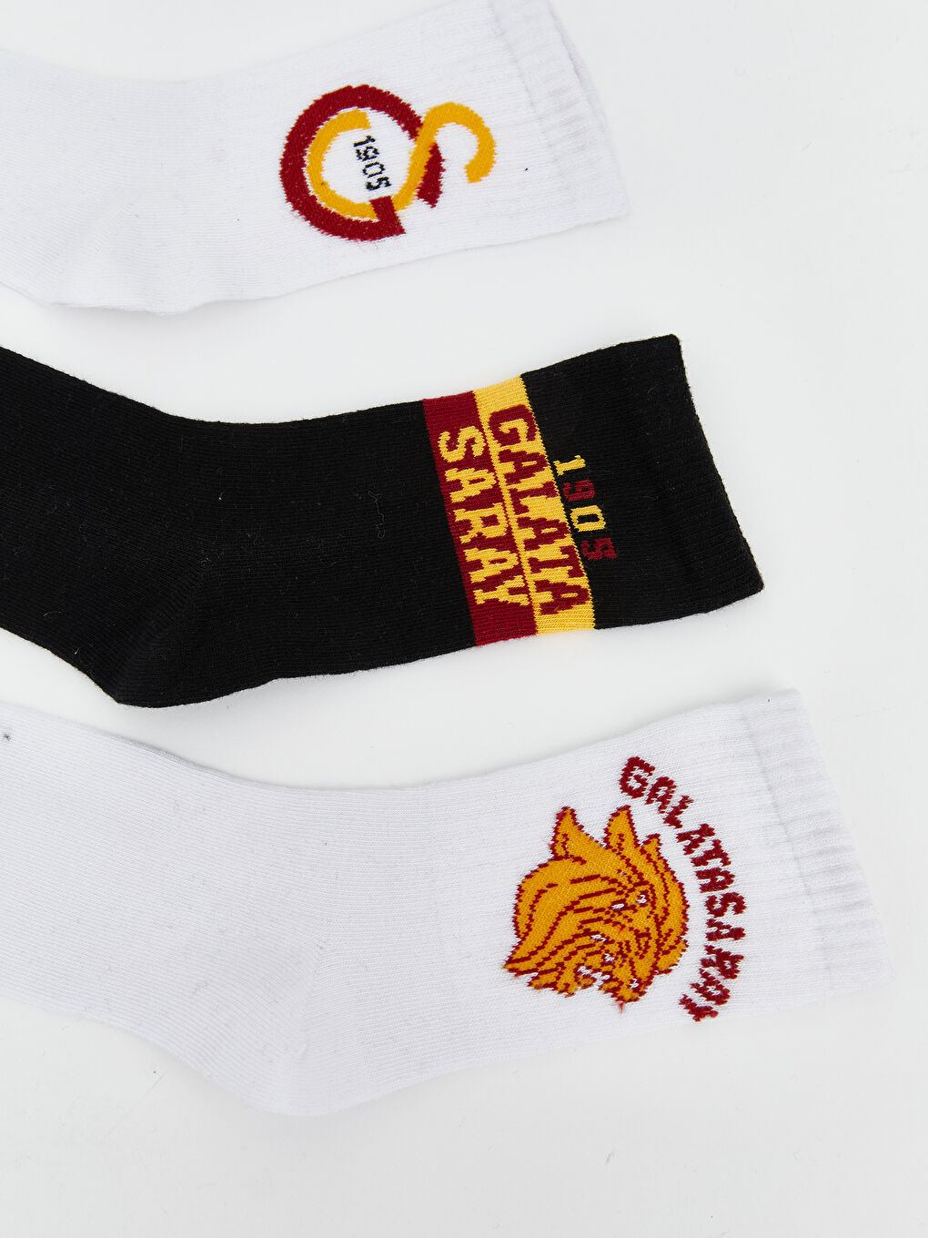 Karışık Galatasaray Desenli Erkek Çocuk Soket Çorap 5'li-1