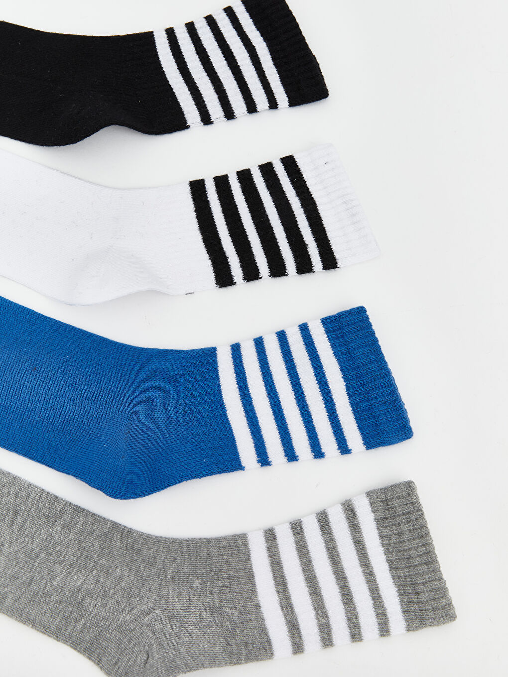 Karışık Çizgili Erkek Çocuk Soket Çorap 7'li-1