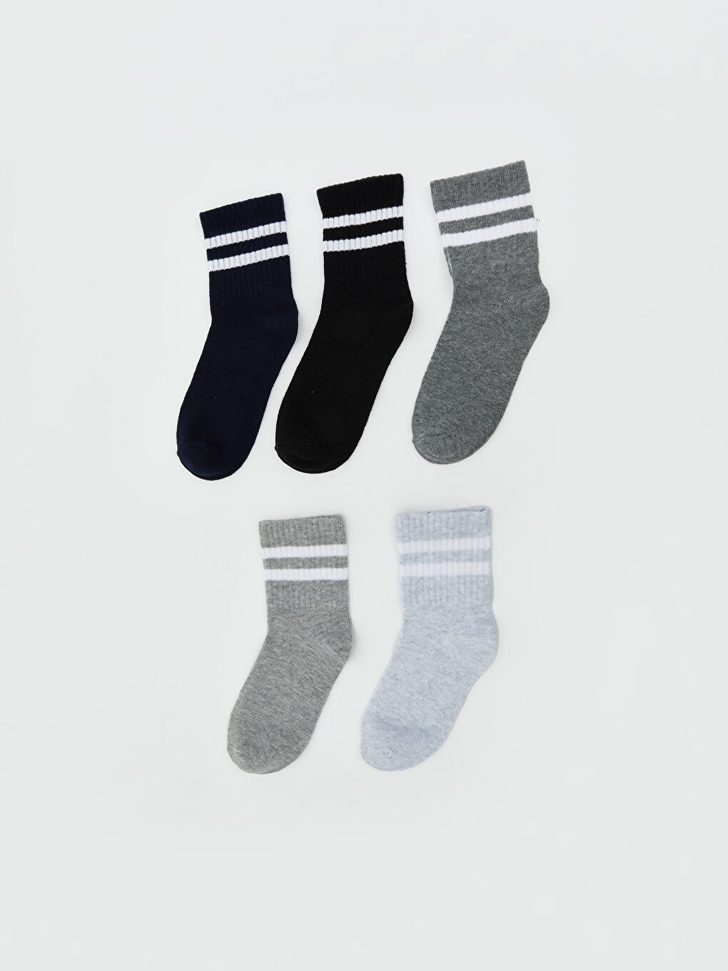 Karışık Çizgili Erkek Çocuk Soket Çorap 5'li