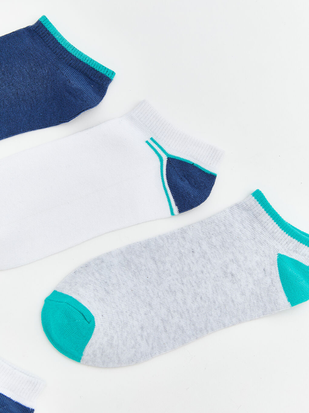 Полосатые короткие носки для мальчиков, комплект из 5 штук-1