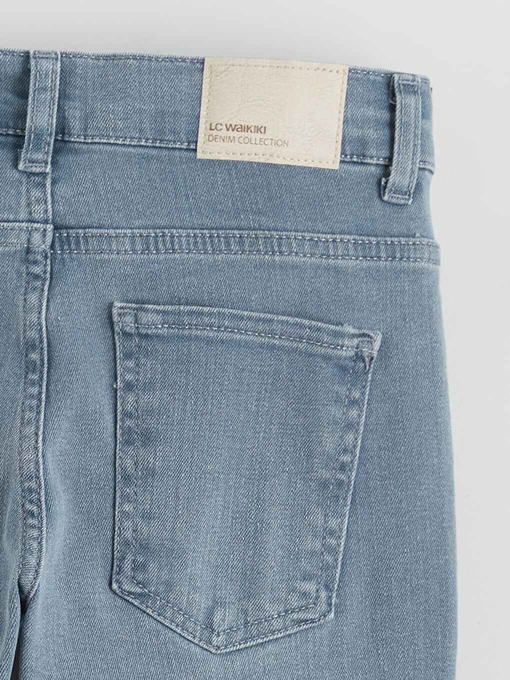 Gri Slim Fit Erkek Çocuk Jean Pantolon-1