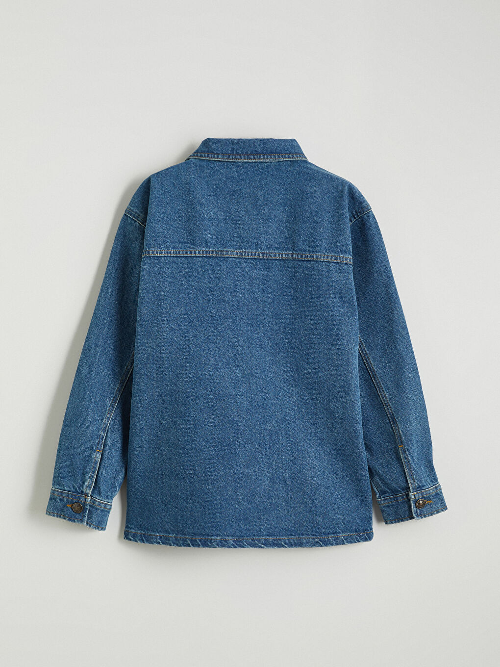 İndigo Uzun Kollu Erkek Çocuk Jean Gömlek-2