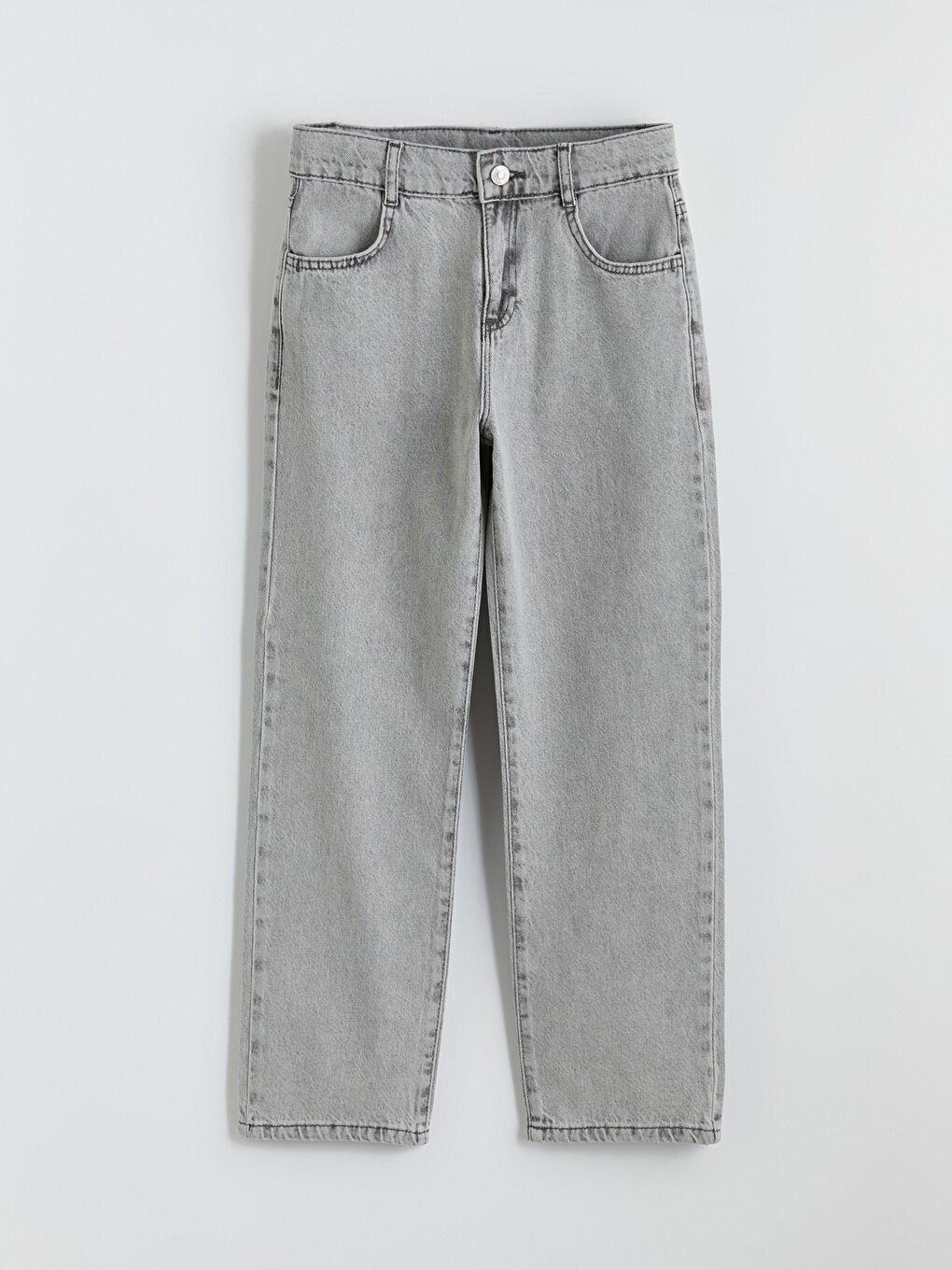 Gri Loose Fit Erkek Çocuk Jean Pantolon