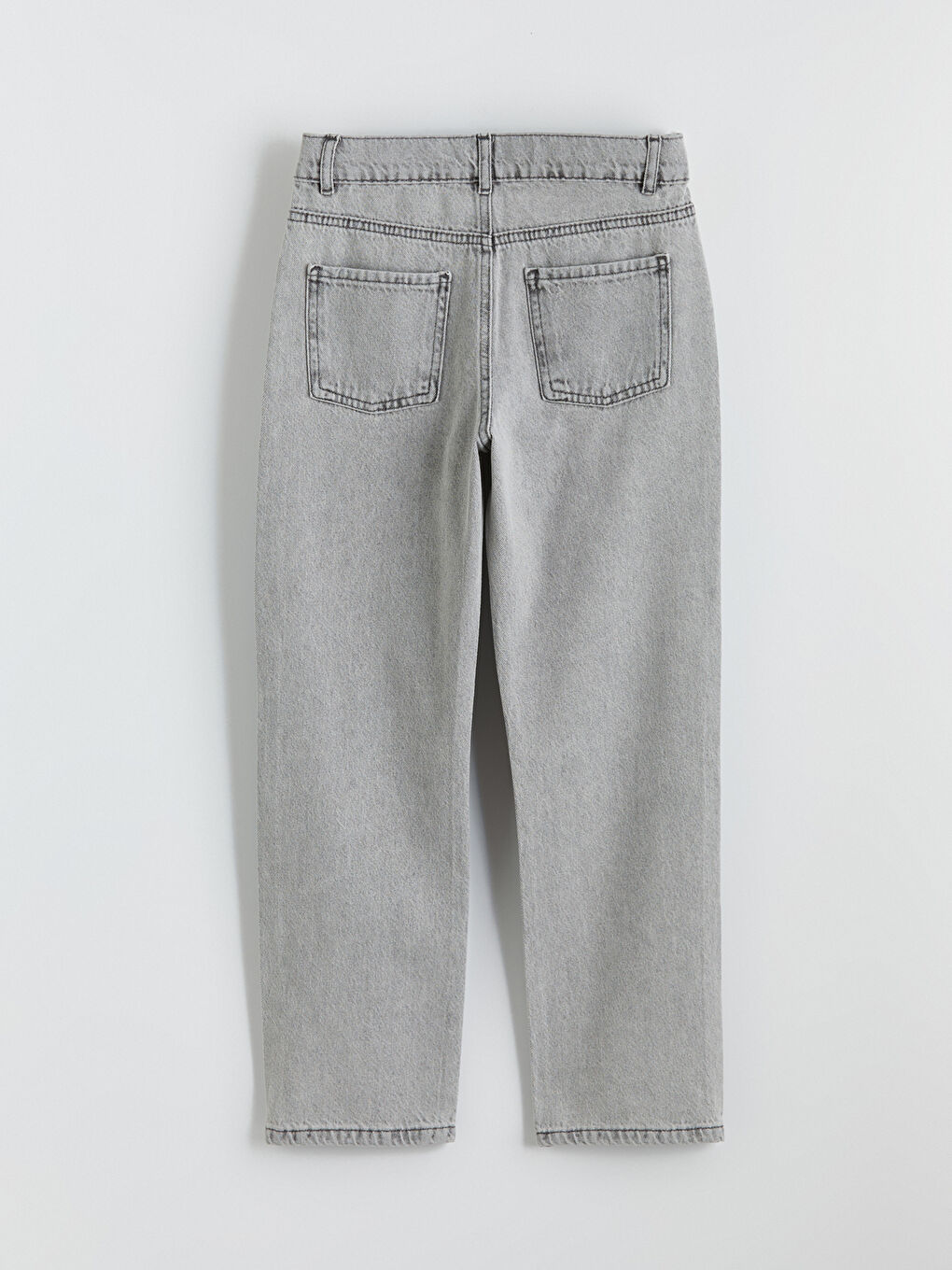 Gri Loose Fit Erkek Çocuk Jean Pantolon-3