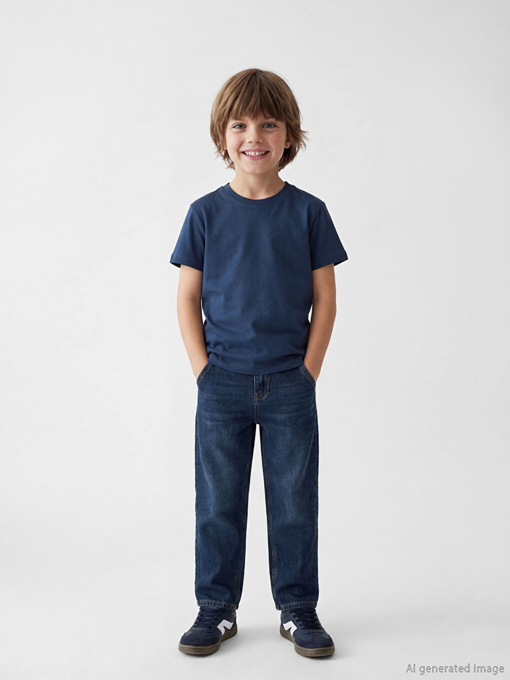 Редовен модел момчешки дънки-1