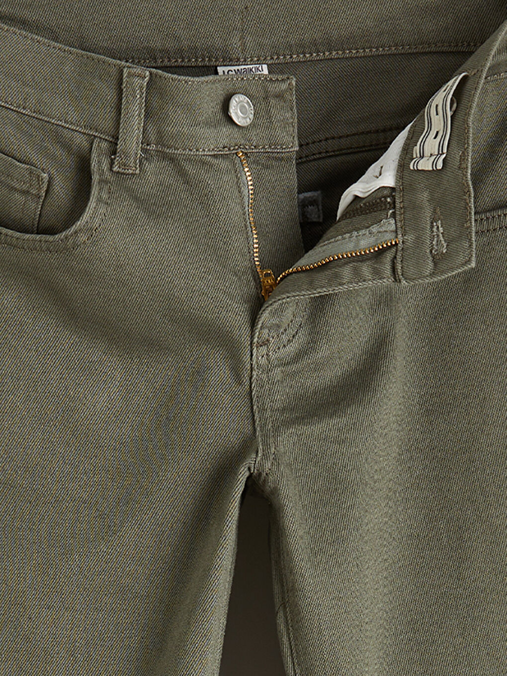 Haki Erkek Çocuk Süper Skinny Fit Jean Pantolon-2