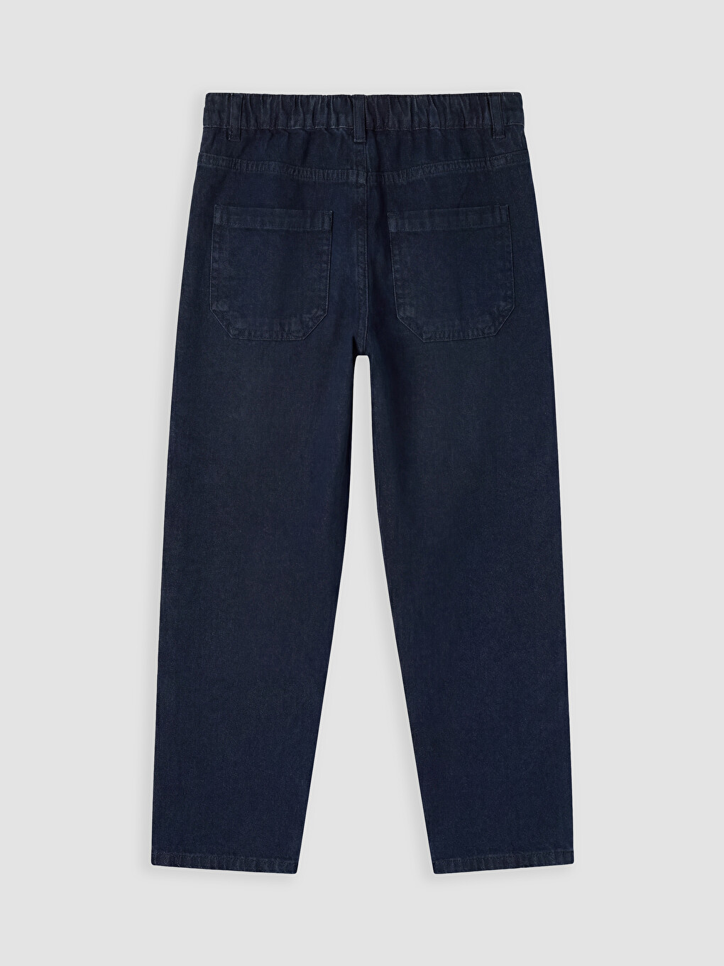 Siyah Baggy Fit Beli Lastikli Erkek Çocuk Jean Pantolon-1