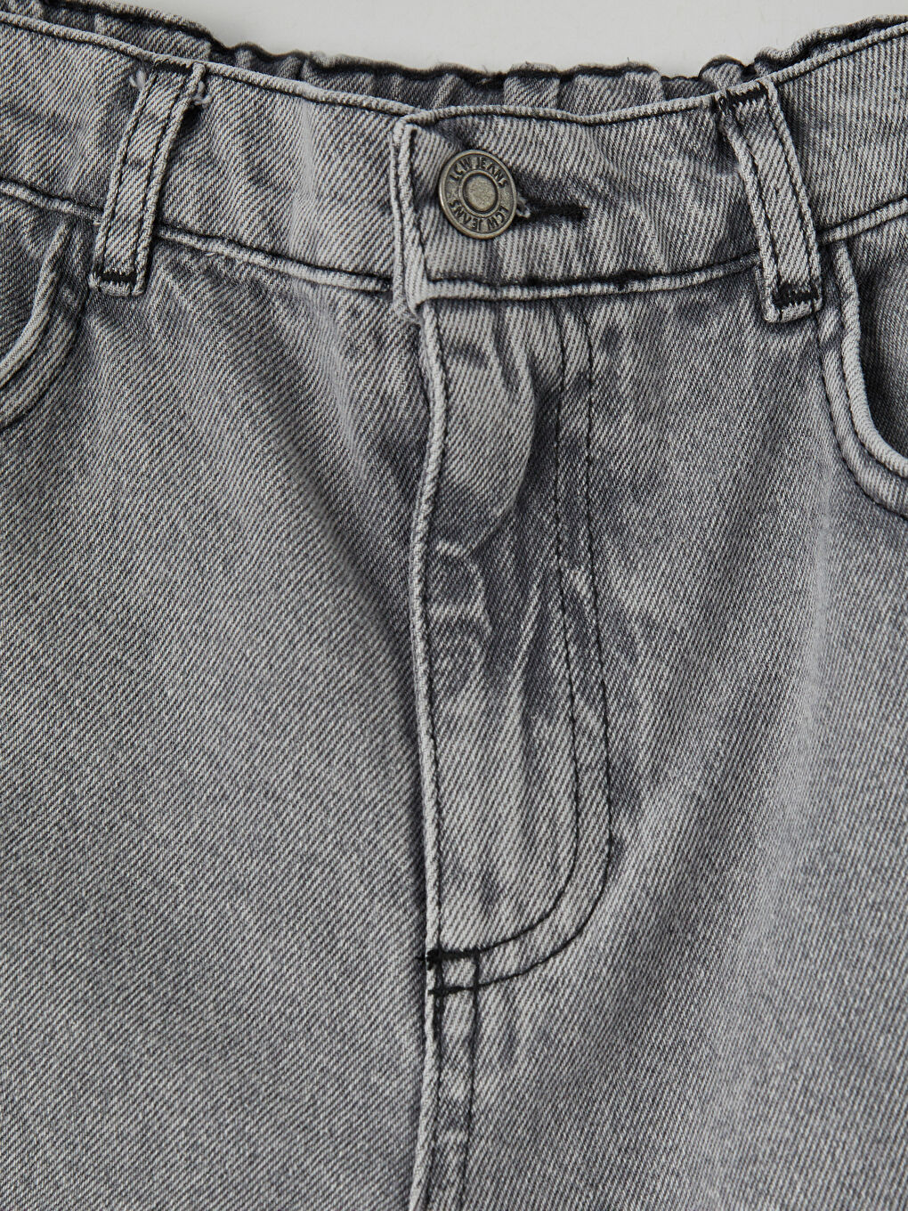 Gri Baggy Fit Erkek Çocuk Jean Pantolon-1