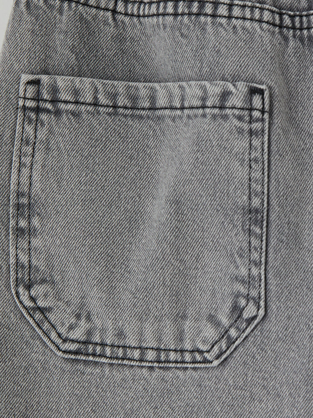 Gri Baggy Fit Erkek Çocuk Jean Pantolon-2