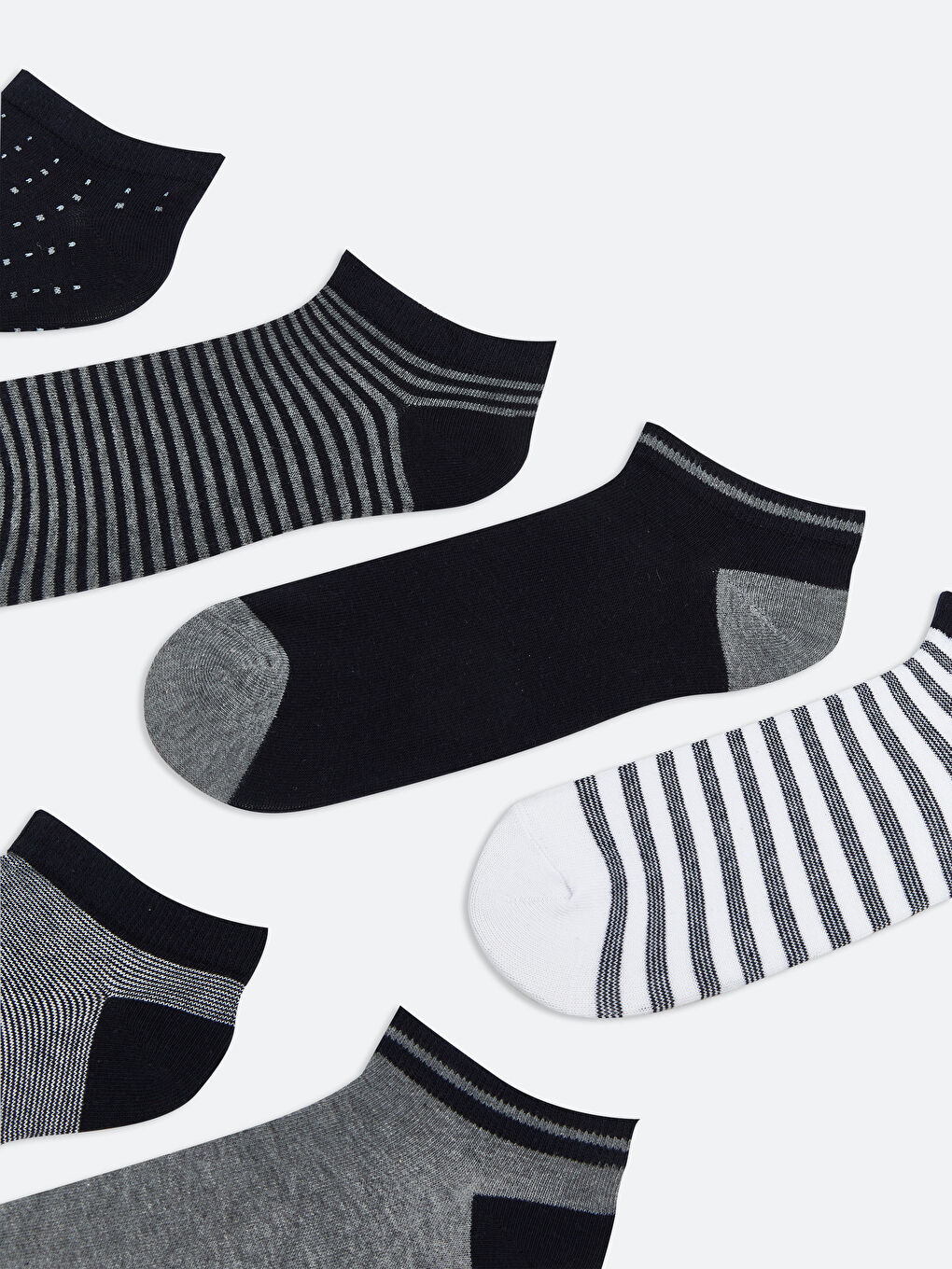 Karışık Desenli Erkek Patik Çorap 7'li-1