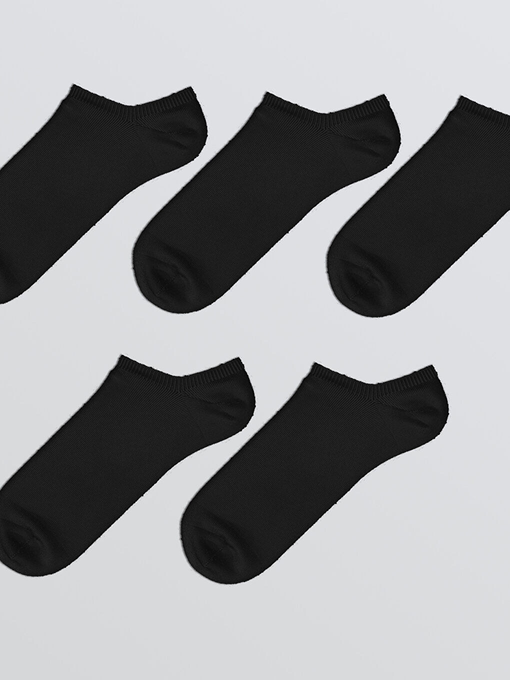 Siyah Erkek Sneaker Çorap 5'li-1