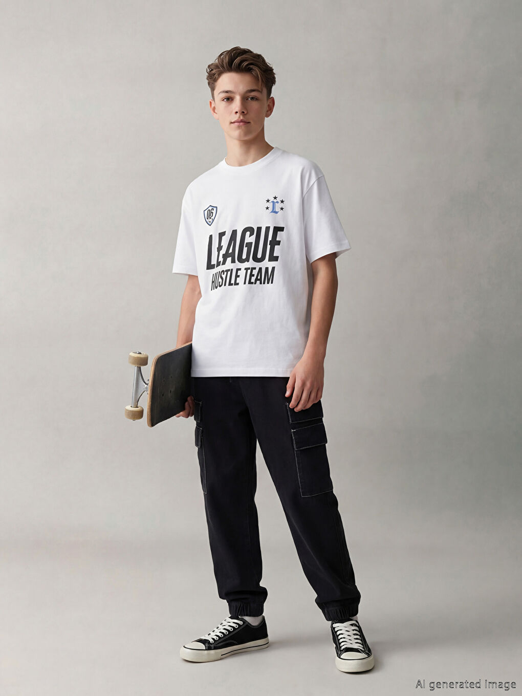 Свободные джинсы карго для мальчиков