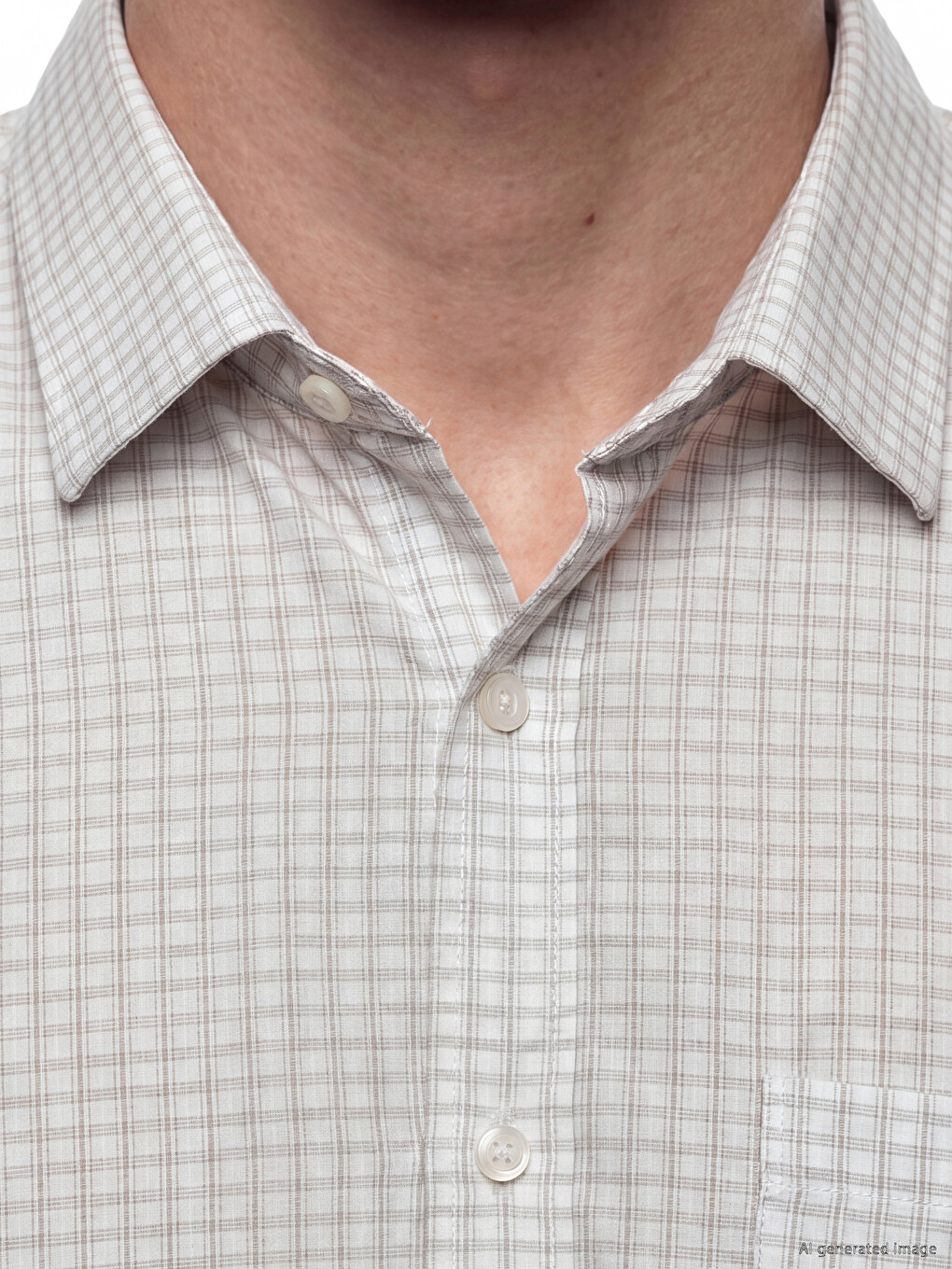 Regular Fit Men's Short Sleeve Plaid Dobby Shirt-2