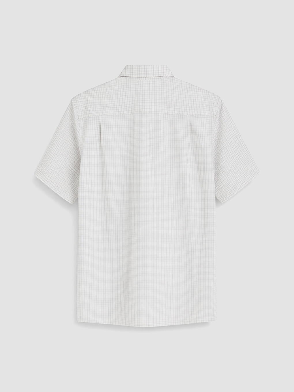 Regular Fit Men's Short Sleeve Plaid Dobby Shirt-6