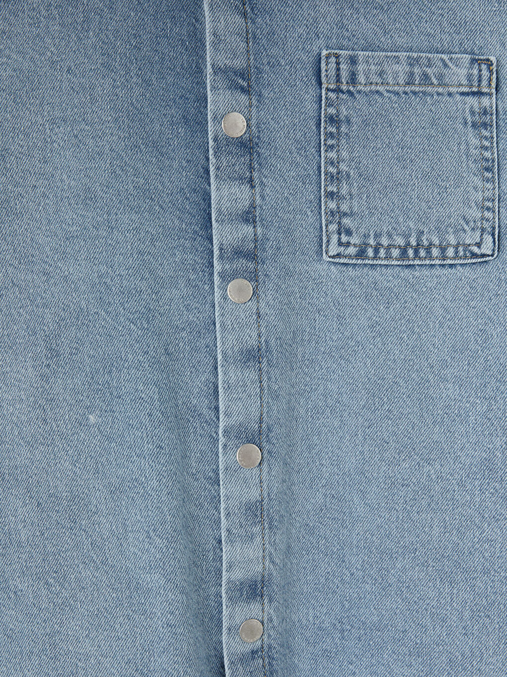 İndigo Kapüşonlu Erkek Çocuk Jean Gömlek-2