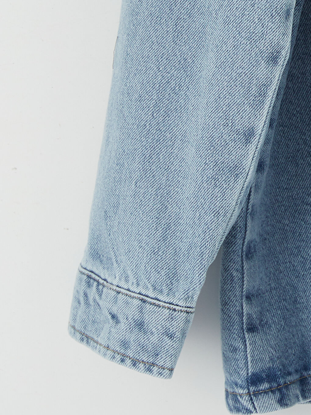 İndigo Kapüşonlu Erkek Çocuk Jean Gömlek-3