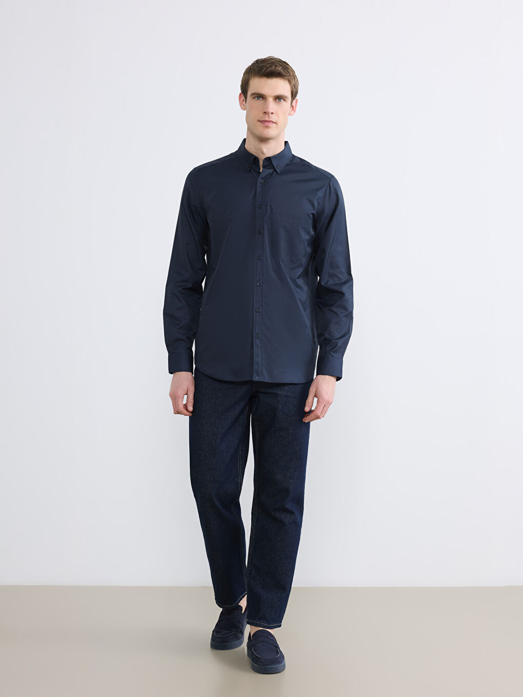 Regular Fit Gabardine Men's Shirt-1