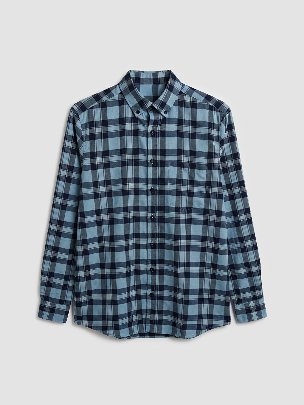 قميص أزرق رجل-4