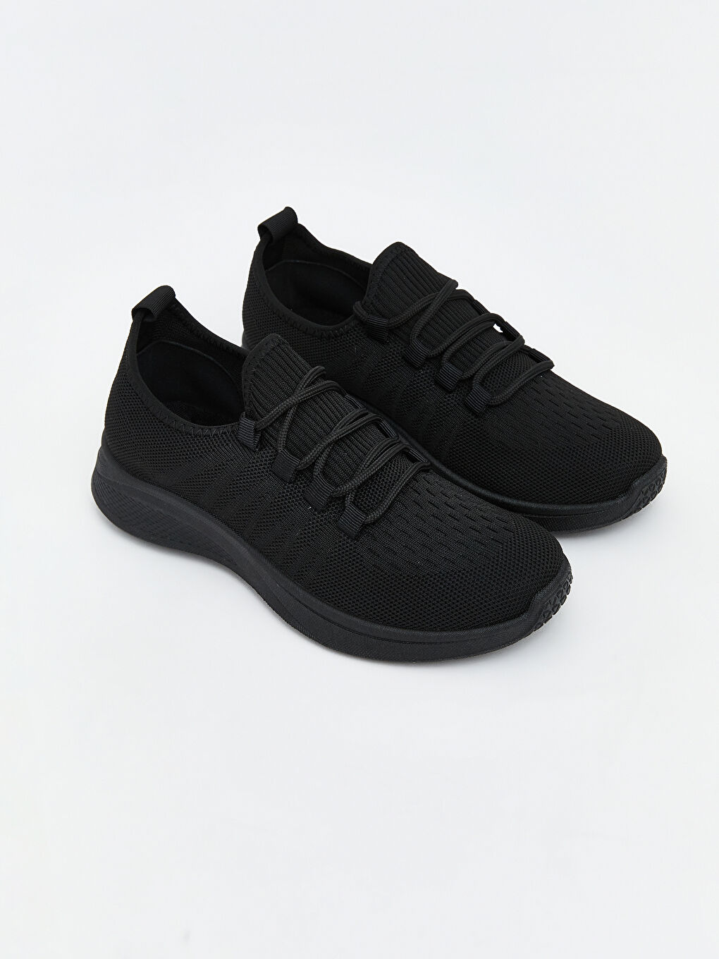 Siyah File Detaylı Kadın Spor Ayakkabı