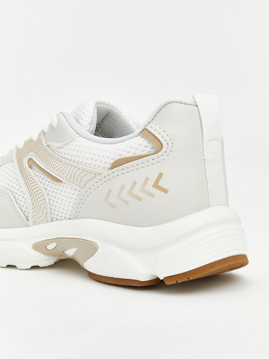 Bej Bağcıklı Kadın Sneaker-4