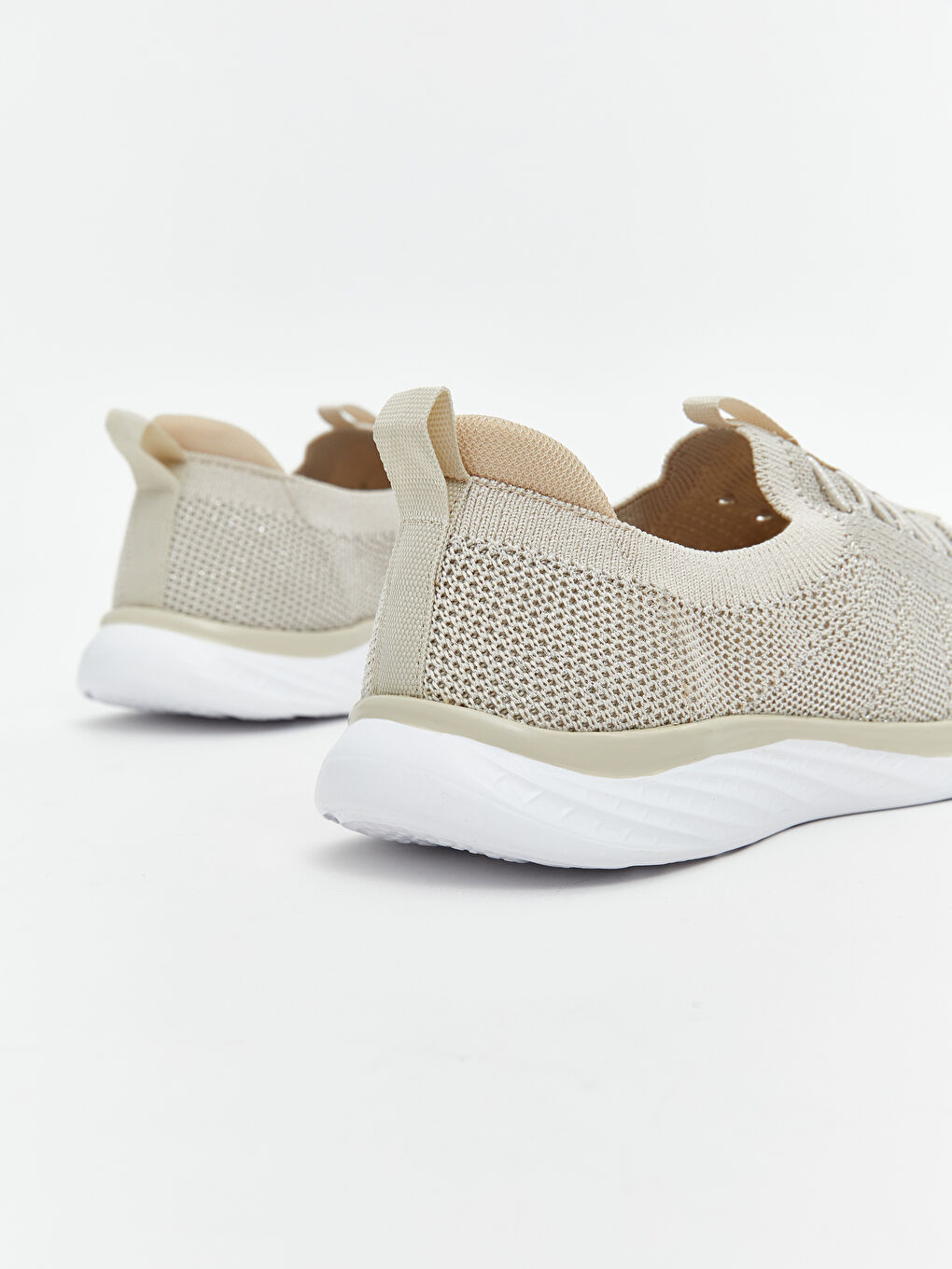 Bej File Detaylı Kadın Spor Ayakkabı-4