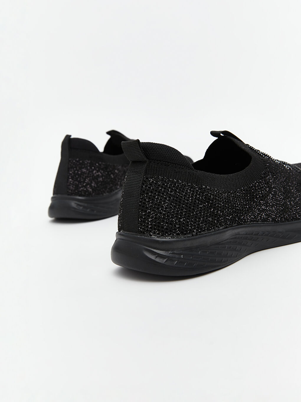 Siyah File Detaylı Kadın Spor Ayakkabı-4