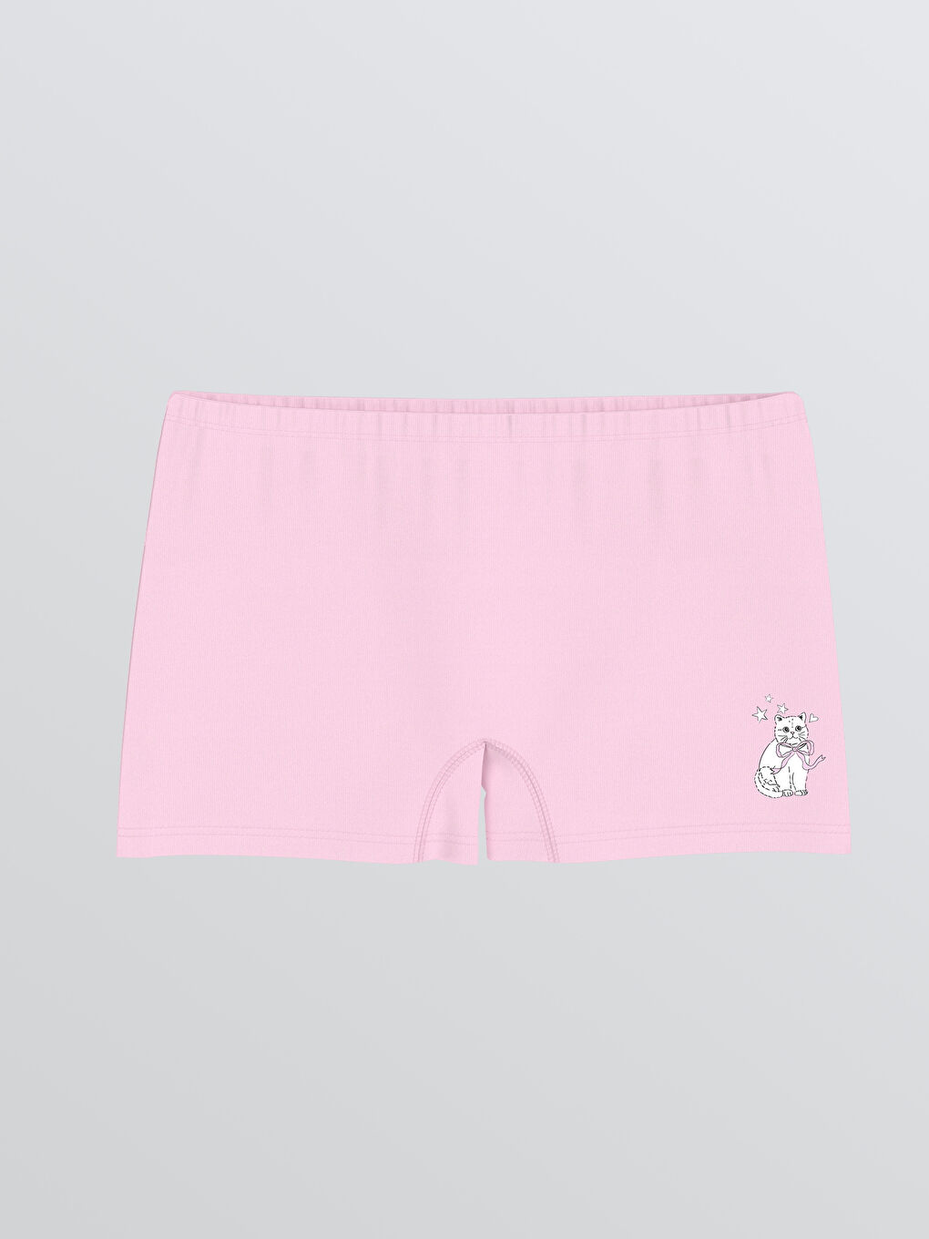 Ekru Baskılı Kız Çocuk Boxer 3'lü-2