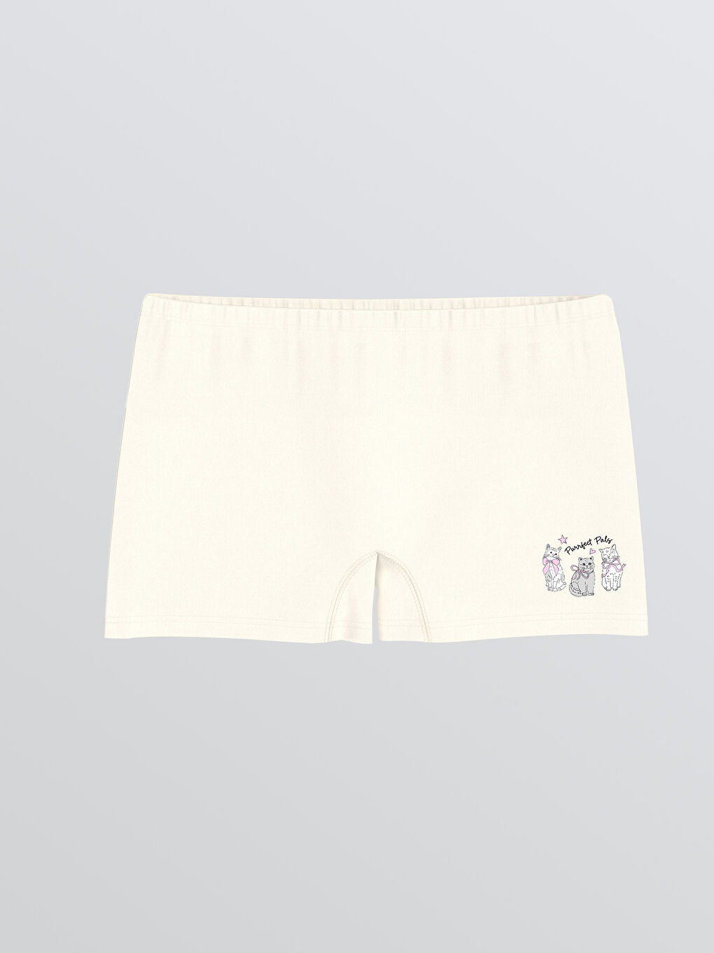 Ekru Baskılı Kız Çocuk Boxer 3'lü-3