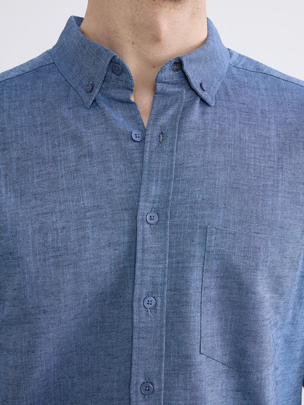 Regular Fit Linen Blend Men's Shirt-2