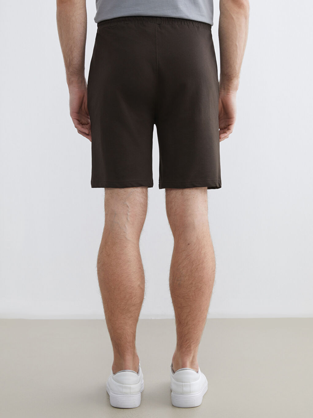 Kahverengi Standart Kalıp Erkek Şort-3