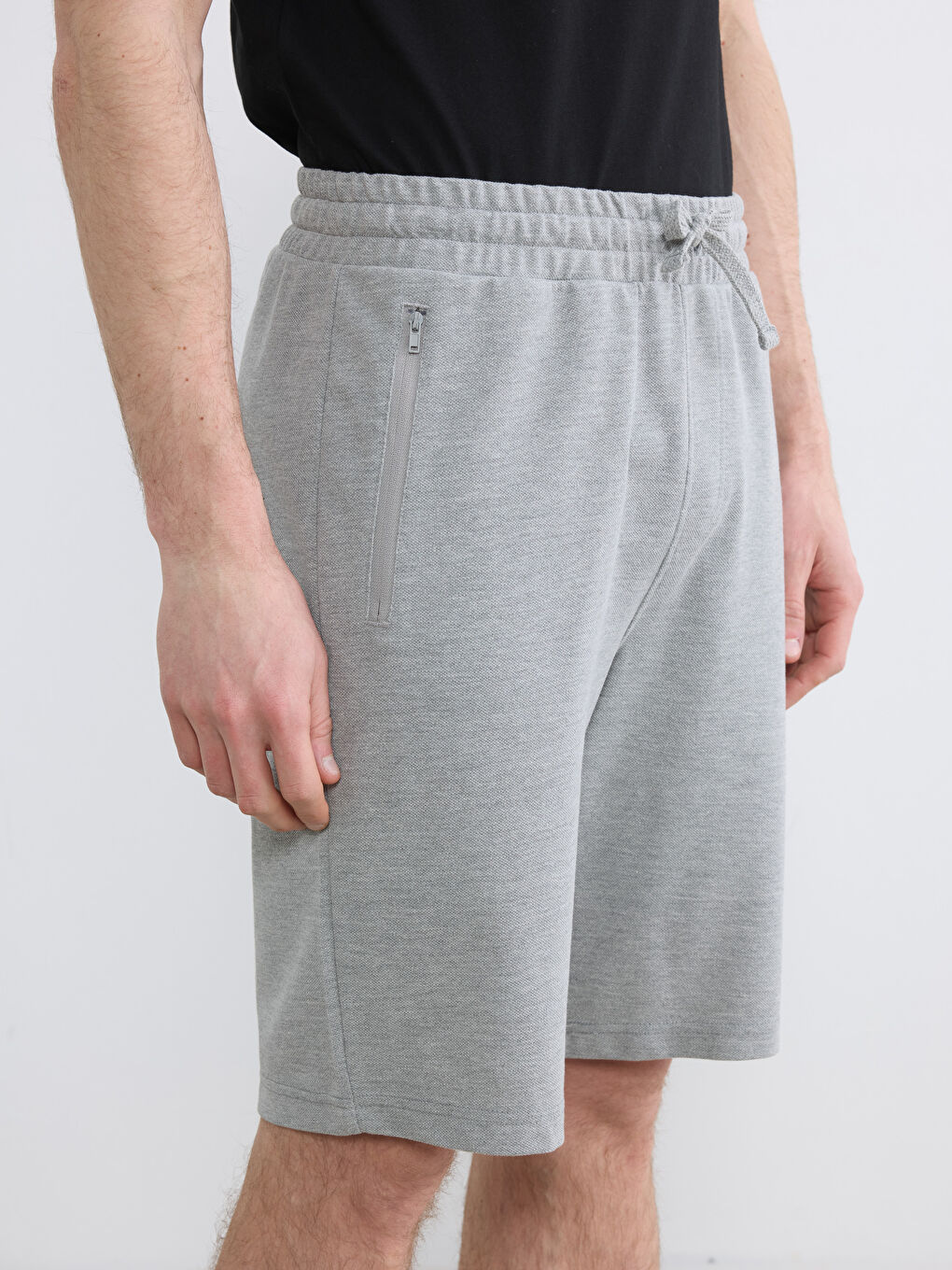 Gri Standart Kalıp Erkek Şort-2