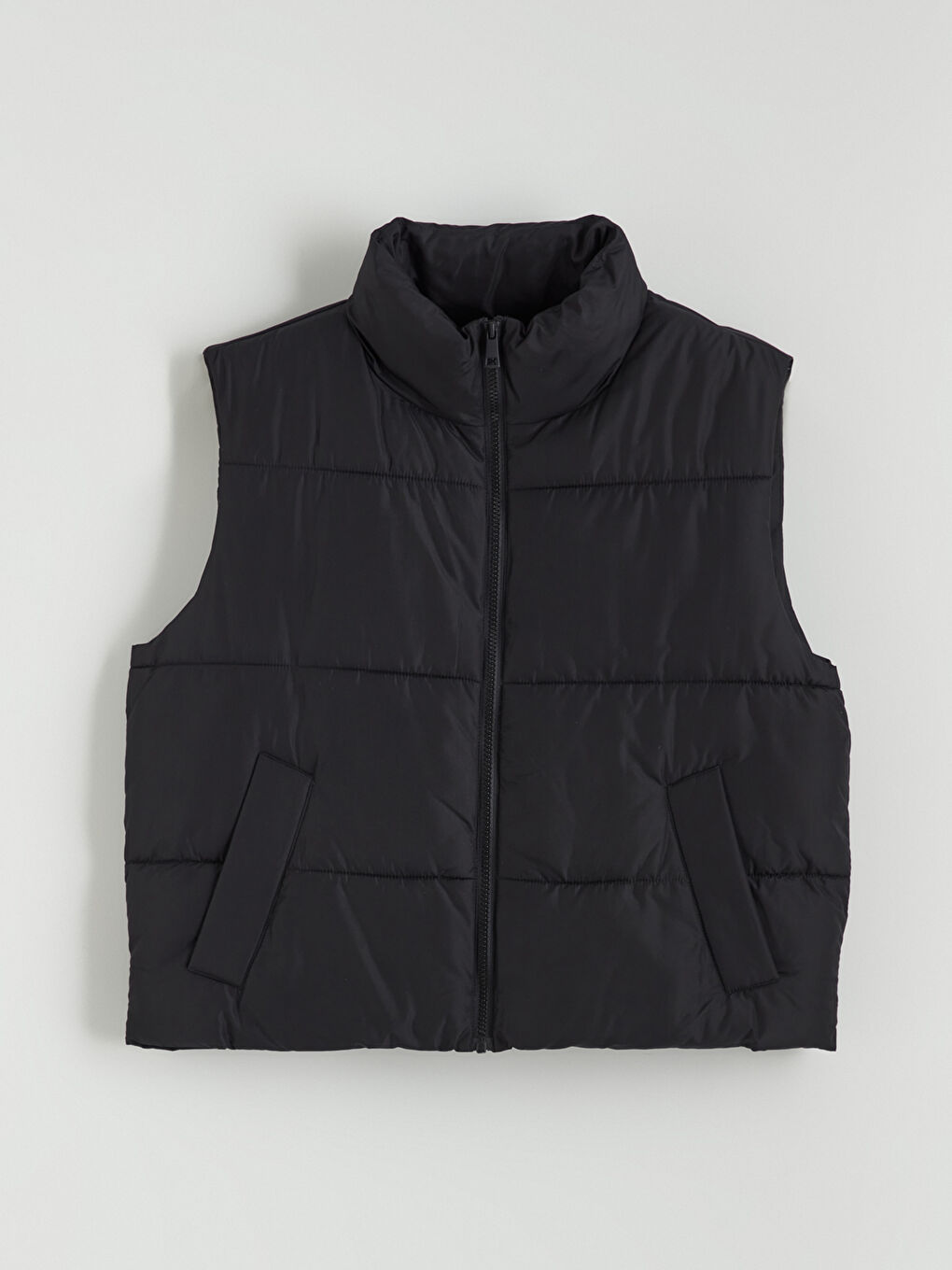 Žena CRNA Napuhani deblji prsluk-5