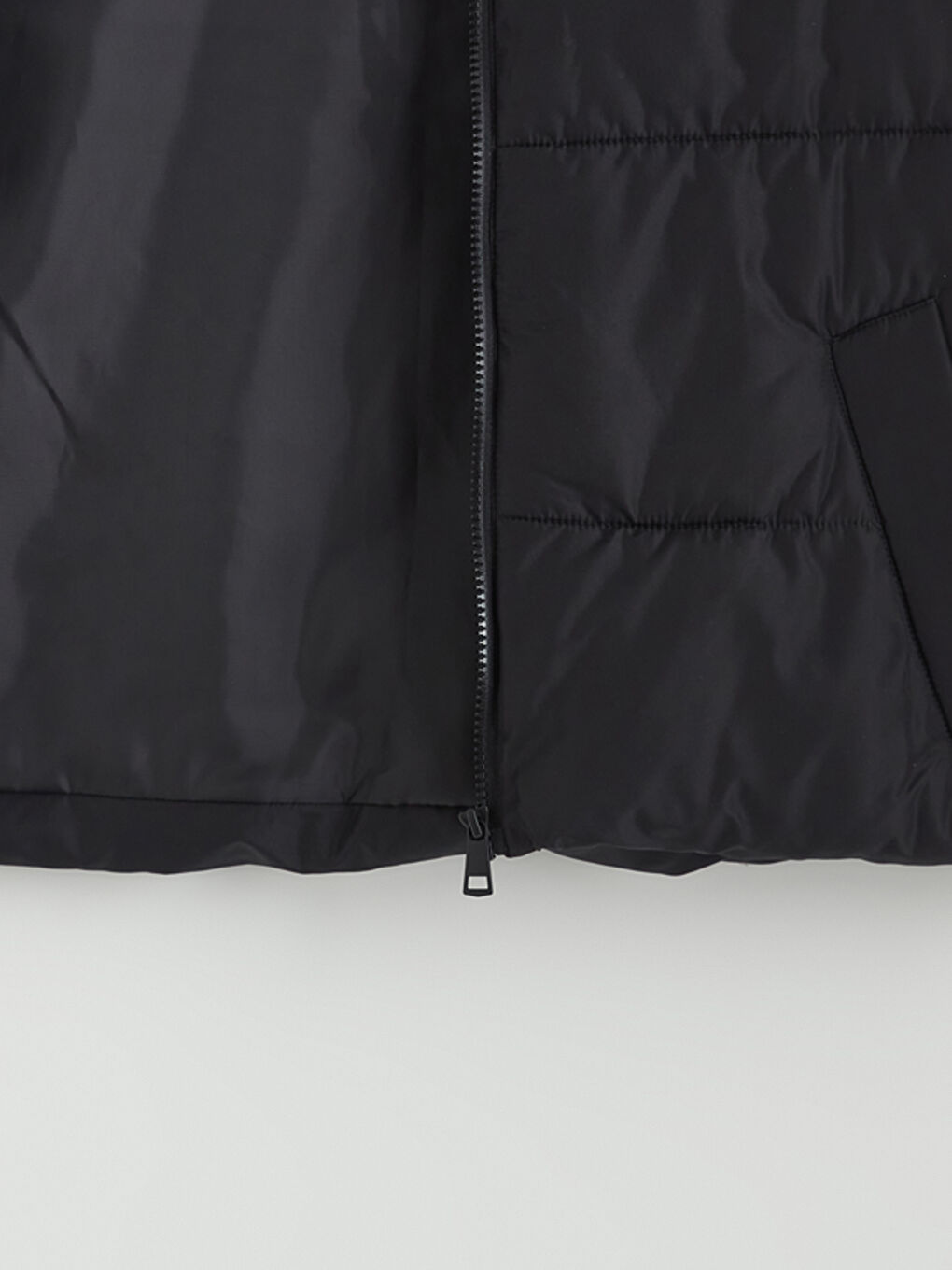 Žena CRNA Napuhani deblji prsluk-7