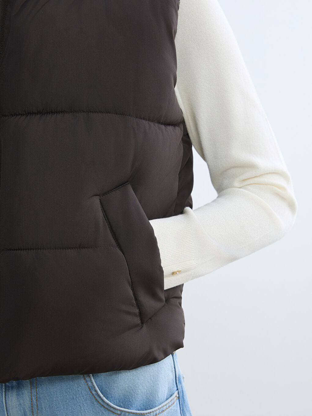 Doudoune sans manches BRUN Femme-2