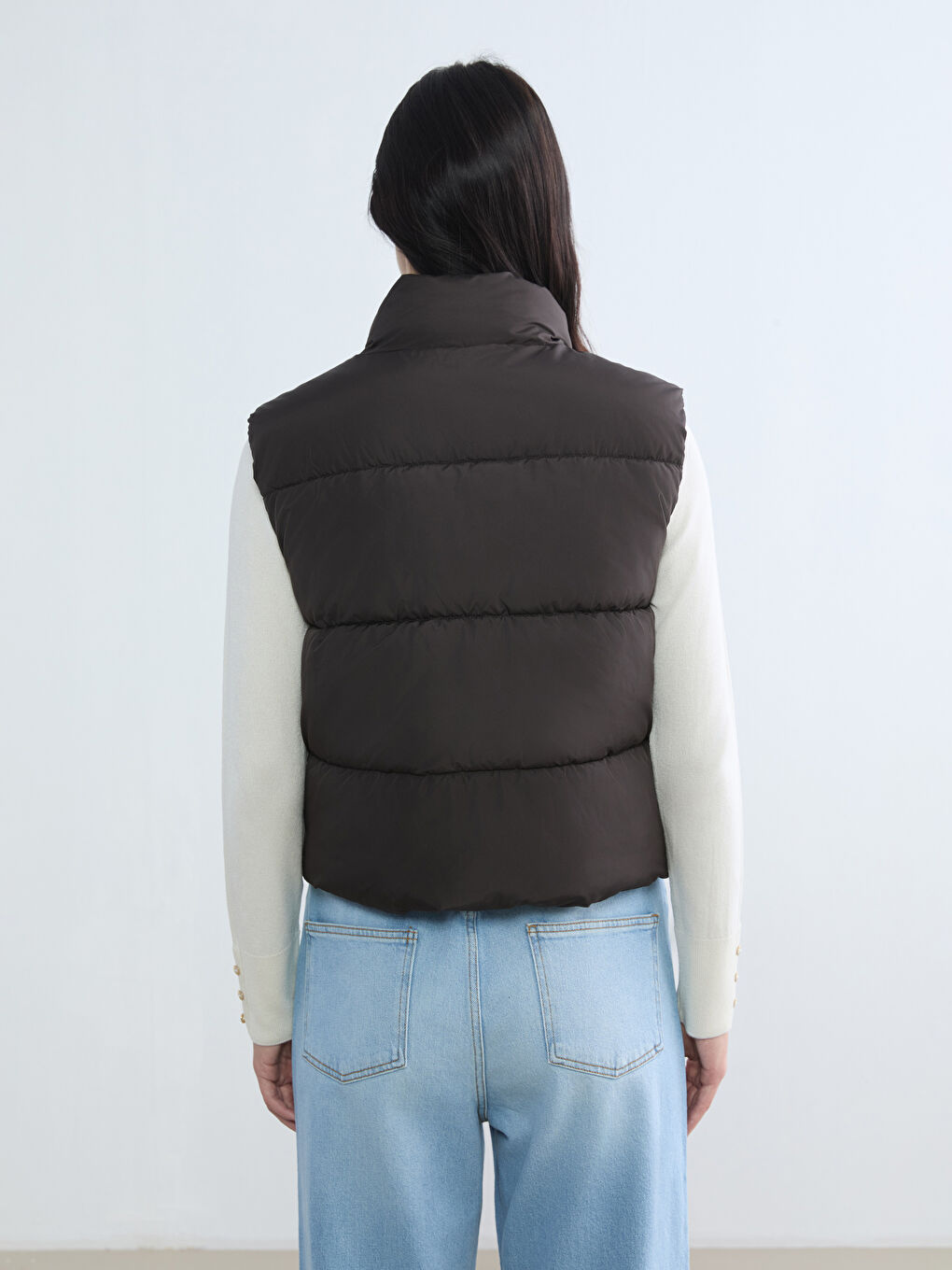 Doudoune sans manches BRUN Femme-4