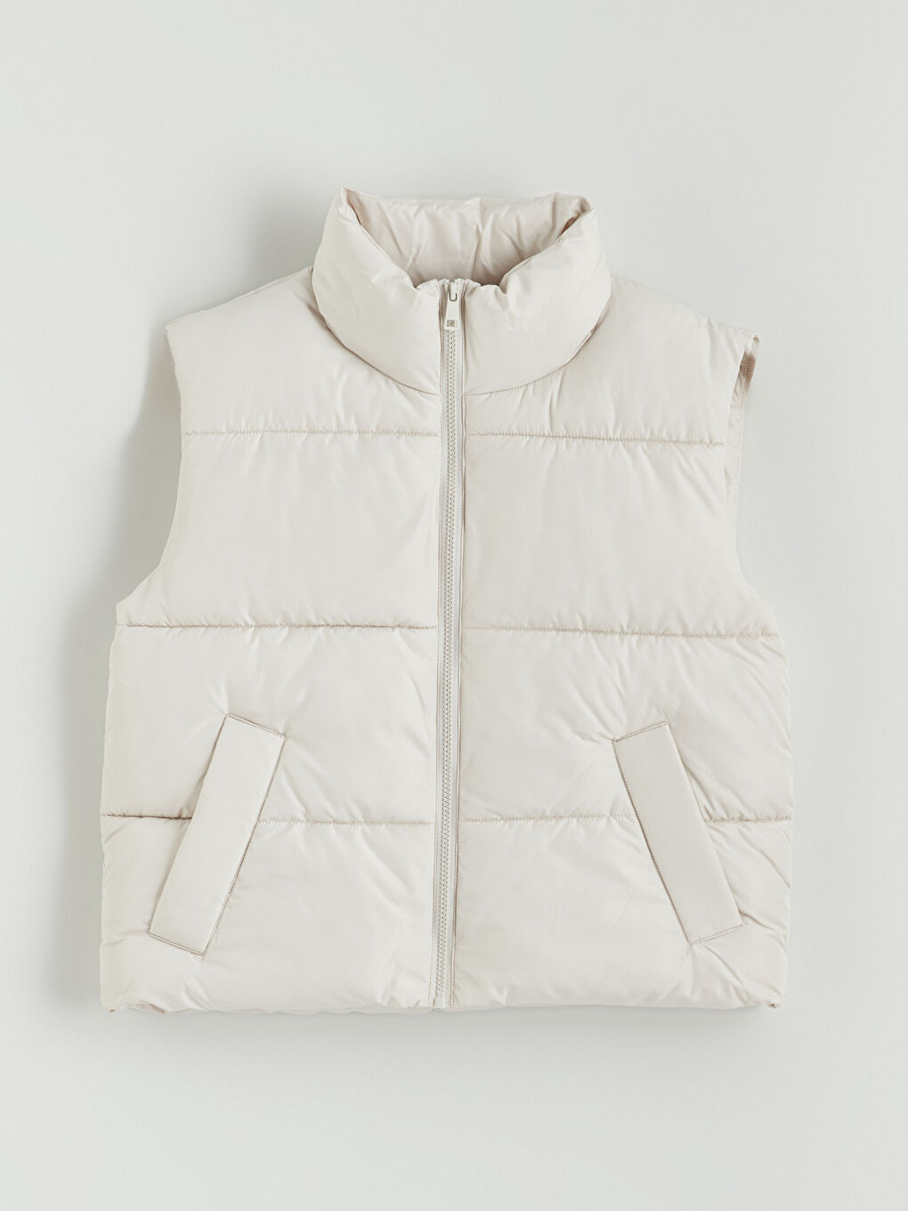 Women's Stand-Up Collar Puffer Vest-5