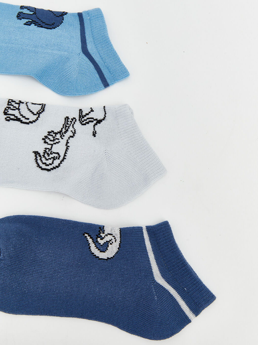 Karışık Desenli Erkek Çocuk Patik Çorap 5'li-2